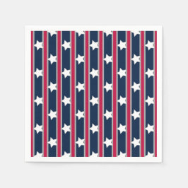 Roligt och Finare Patriotic Stars och stripes Pappersservett