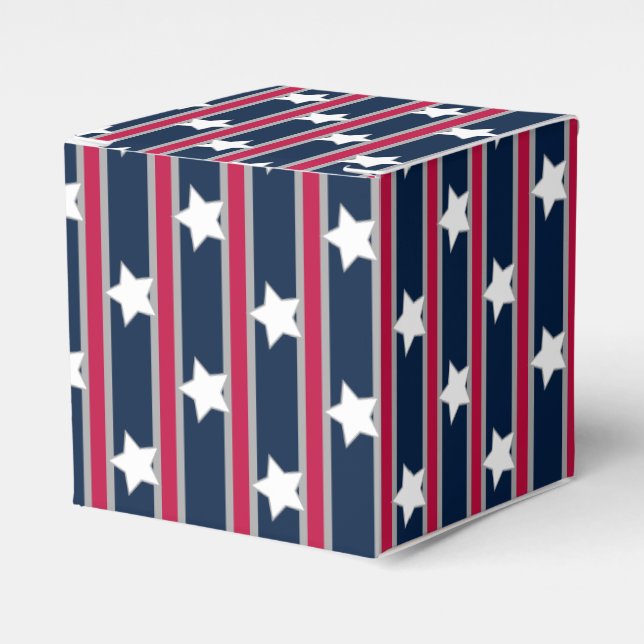 Roligt och Finare Patriotic Stars och stripes Presentaskar (Framsidan Sidan)