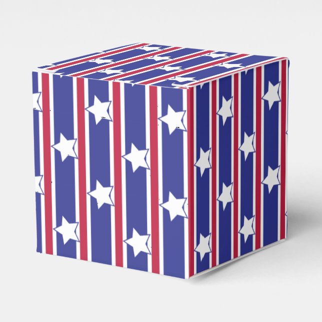 Roligt och Finare Patriotic Stars och stripes Presentaskar (Framsidan Sidan)