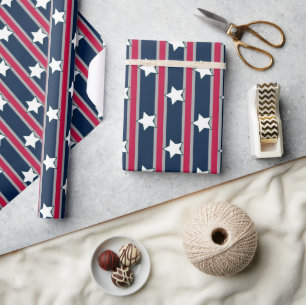 Roligt och Finare Patriotic Stars och stripes Presentpapper
