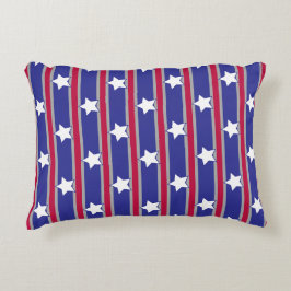Roligt och Finare Patriotic Stars och stripes Prydnadskudde