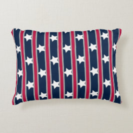 Roligt och Finare Patriotic Stars och stripes Prydnadskudde
