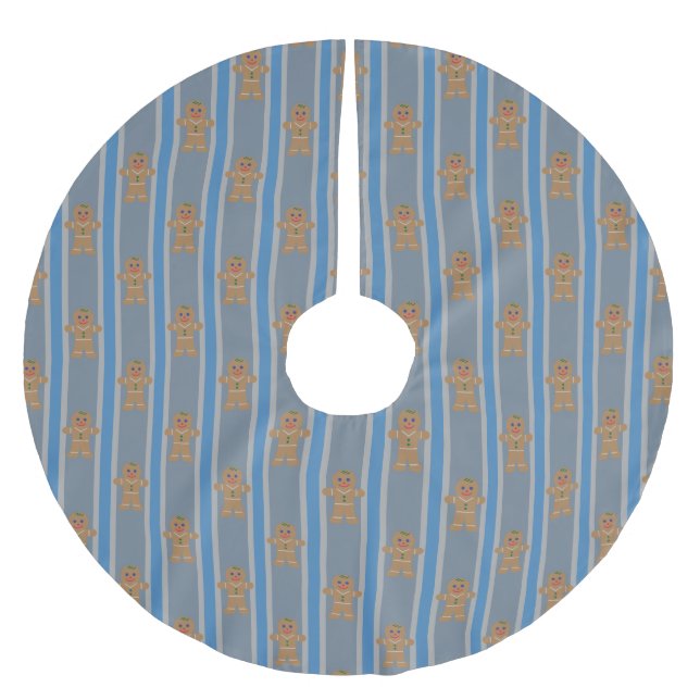 Roligt och Finare Pepparkaksgubbe Julgransmatta Borstad Polyester (Framsidan)