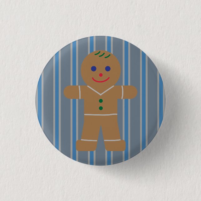 Roligt och Finare Pepparkaksgubbe Knapp (Framsida)