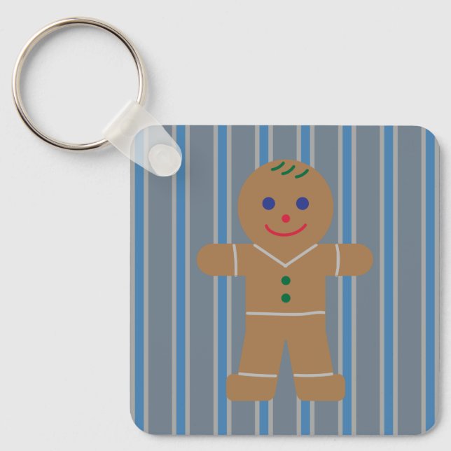 Roligt och Finare Pepparkaksgubbe Nyckelring (Framsida)