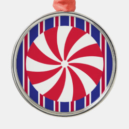 Roligt och Finare Peppermint Candy Julgransprydnad Metall