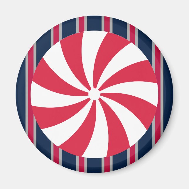 Roligt och Finare Peppermint Candy Magnet (Framsidan)