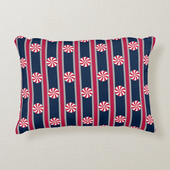 Roligt och Finare Peppermint Candy Prydnadskudde (Framsidan)