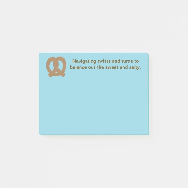 Roligt och Finare Pretzel Post-it Block (Framsida)