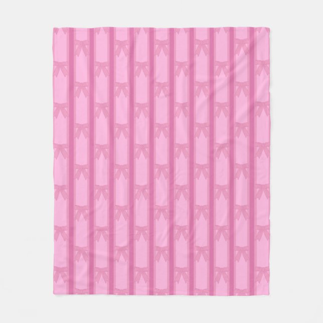 Roligt och Finare Rosa Bow Fleecefilt (Framsidan)