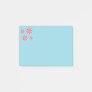 Roligt och Finare Rosa Jul Peppermint Candy Post-it Block