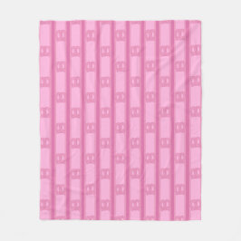 Roligt och Finare Rosa Pretzel Fleecefilt