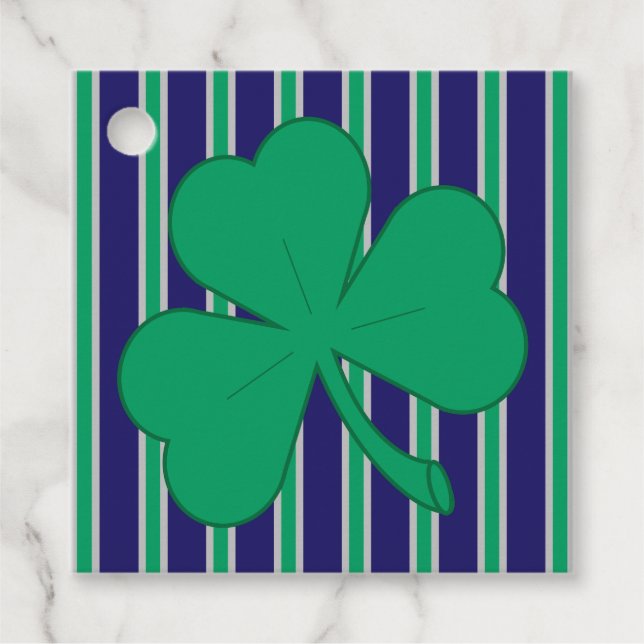 Roligt och Finare Shamrock Gåvor Etiketter (Framsida)