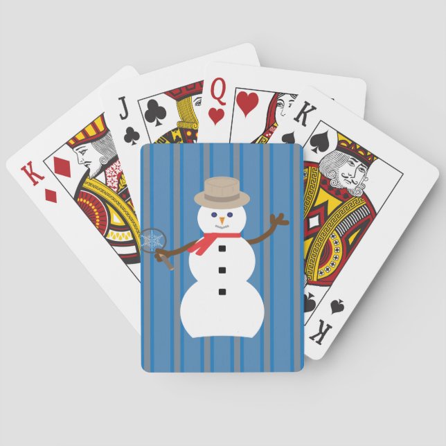 Roligt och Finare Snögubbe-inspektör Casinokort (Baksidan)