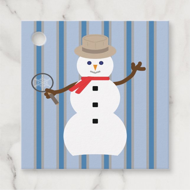 Roligt och Finare Snögubbe-inspektör Gåvor Etiketter (Framsida)