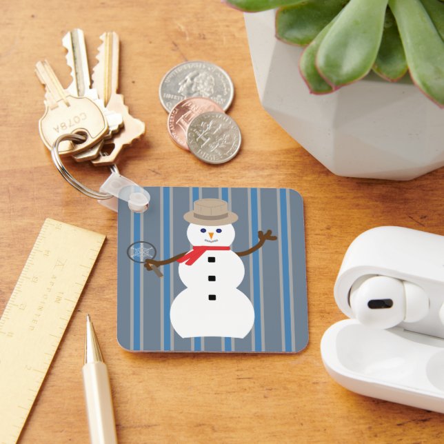 Roligt och Finare Snögubbe-inspektör Nyckelring (Skrivbord)