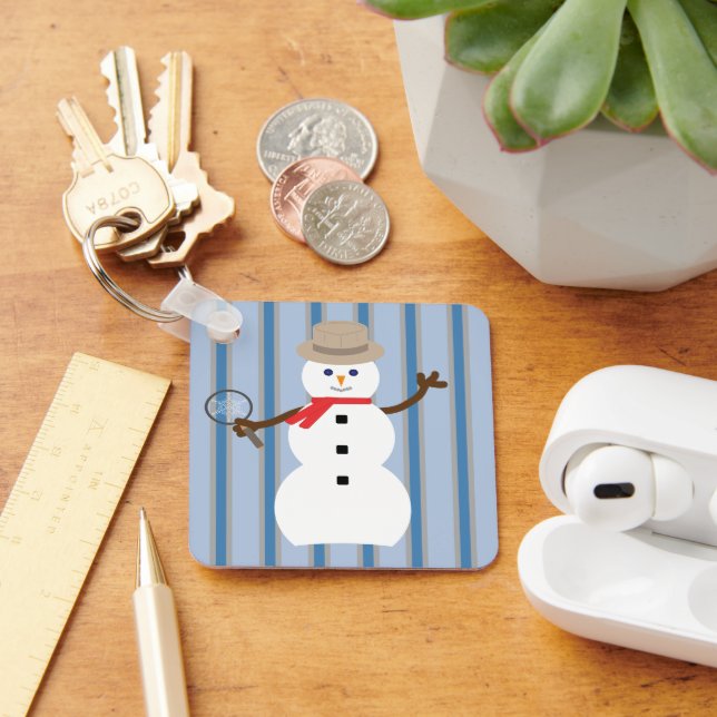 Roligt och Finare Snögubbe-inspektör Nyckelring (Skrivbord)