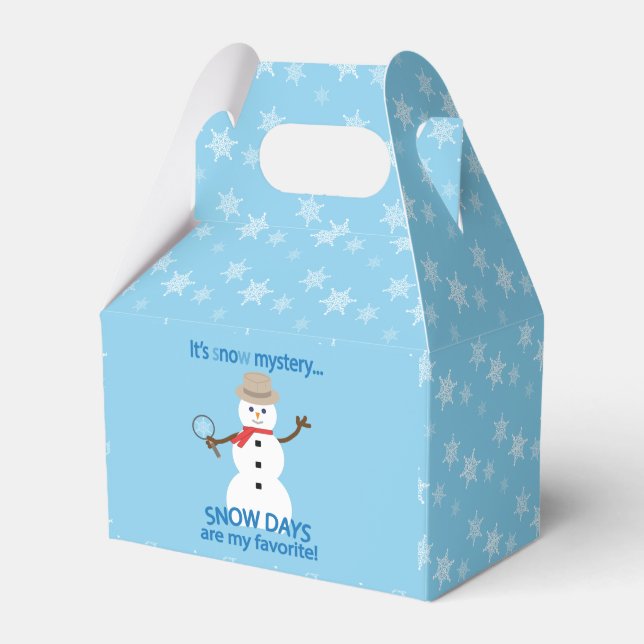 Roligt och Finare Snögubbe-inspektörernas Snö daga Presentaskar (Framsidan Sidan)