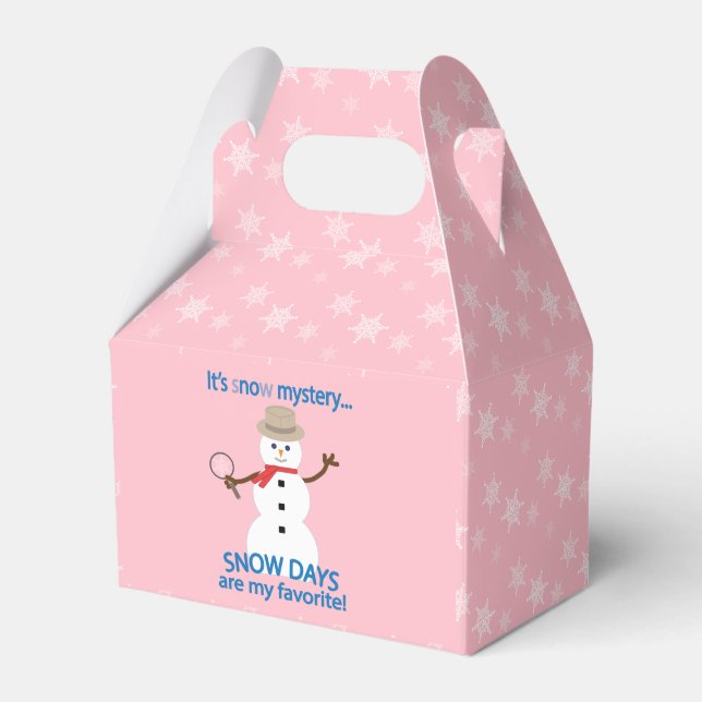 Roligt och Finare Snögubbe-inspektörernas Snö daga Presentaskar (Framsidan Sidan)