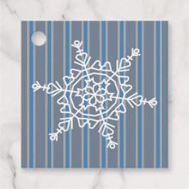 Roligt och Finare Snowflake Gåvor Etiketter