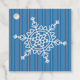 Roligt och Finare Snowflake Gåvor Etiketter