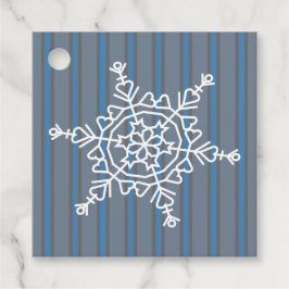 Roligt och Finare Snowflake Gåvor Etiketter