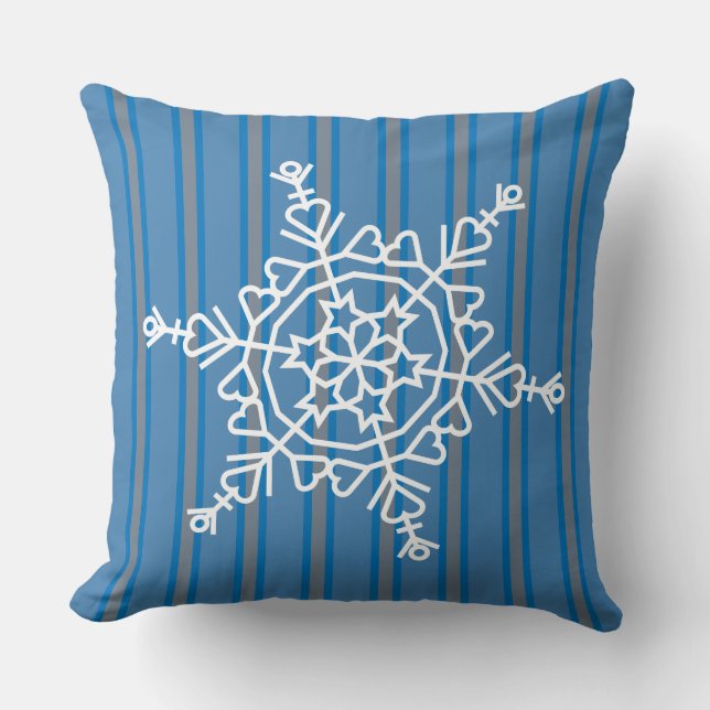 Roligt och Finare Snowflake Kudde (Framsida)