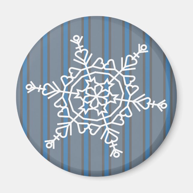 Roligt och Finare Snowflake Magnet (Framsidan)
