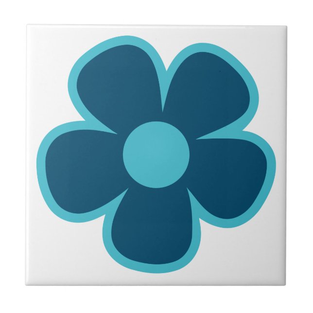 Roligt och Funky 60 s 70-tal Retroferrolöshet Kakelplatta (Framsidan)