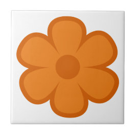 Roligt och Funky 60s 70s Retro Flower Ceramic Tile Kakelplatta