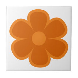 Roligt och Funky 60s 70s Retro Flower Ceramic Tile Kakelplatta
