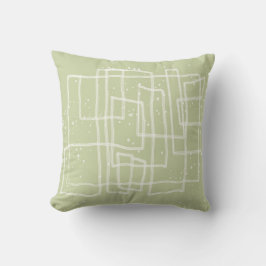 roligt och funky abstrakt konst lime green kudde