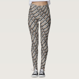 Roligt och Funky som körs för chokladtextdesign Leggings