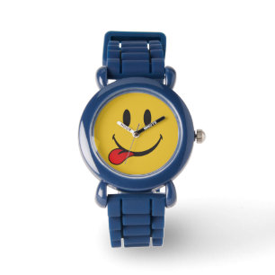 Roligt och gulligt klibba ut tungan Emoji Armbandsur
