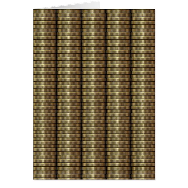 Roligt och Kreativ Coin Stacking Mönster Hälsningskort (Framsidan)