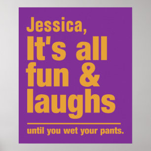 ROLIGT- och LAUGHS-anpassade namn poster