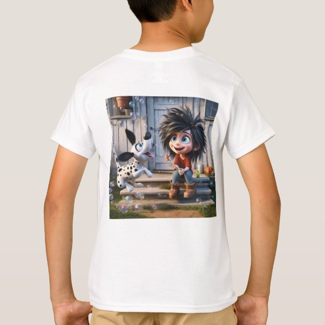 Roligt och lekbarn T-Shirt (Baksida)