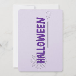 Roligt och Lila Halloween Typography Art Julkort