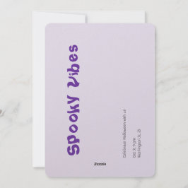 Roligt och Lila Halloween Typography Art Julkort