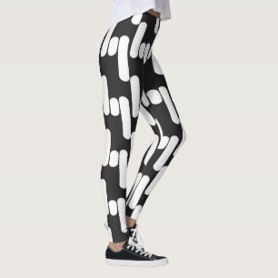 Roligt och moderna svartvita ben leggings