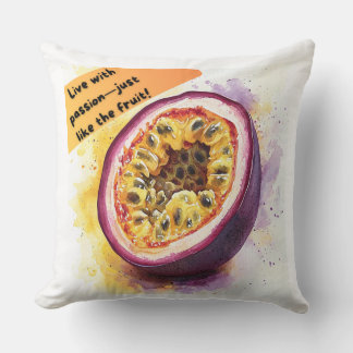 Roligt och Motiv fruktcitat Passionfrukt Kudde