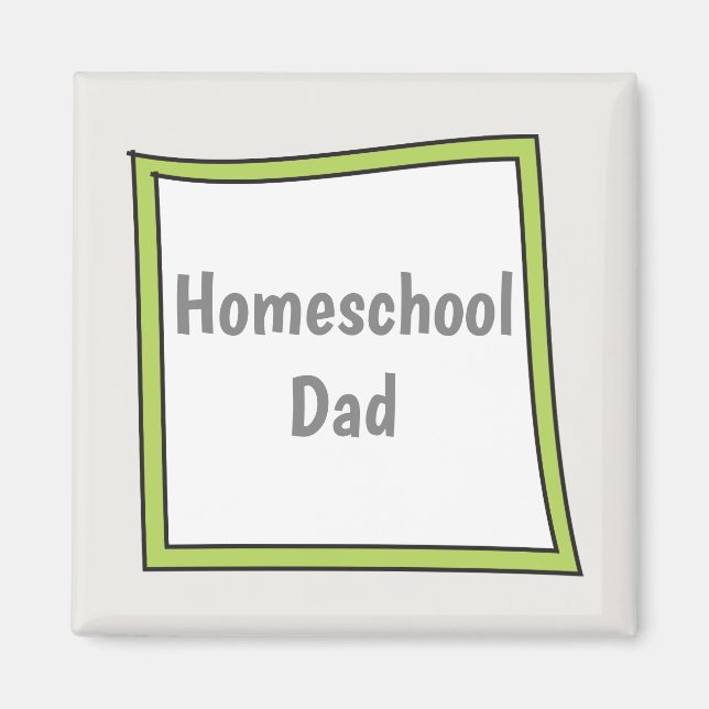 Roligt och Quirky Home School Pappa Magnet (Framsidan)