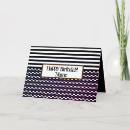 Roligt och Söt Black and White Birday Card Kort