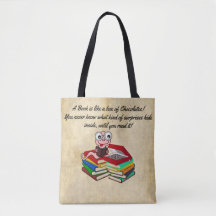 Roligt och söt bokmask Bok älskare tote Bag
