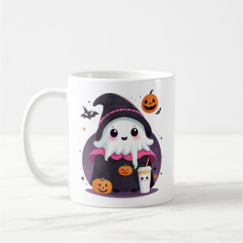 roligt och söt spökhalloween choklad mugg