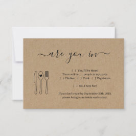 Roligt och sött inbjudningssvar kort insats