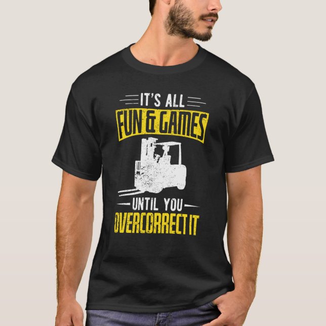 Roligt och spel för gaffelbruk t shirt (Framsida)