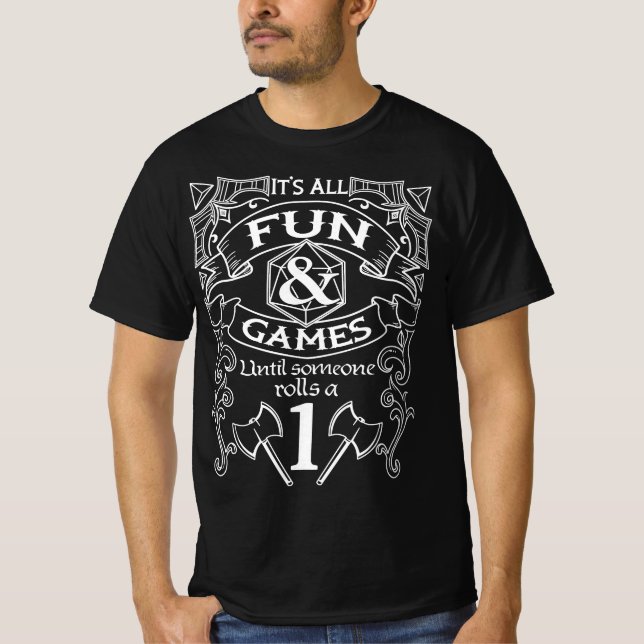 Roligt och spelroll för Tabletop-spel-DM-spel T Shirt (Framsida)