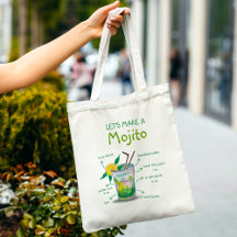Roligt och Trendig Mojito Recept Tote Bag Gift