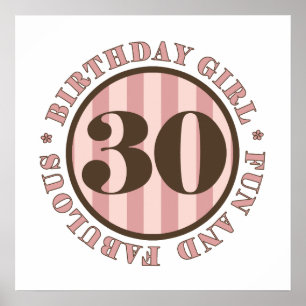 Roligt- och uppmjukande 30års födelsedag-gåvor poster